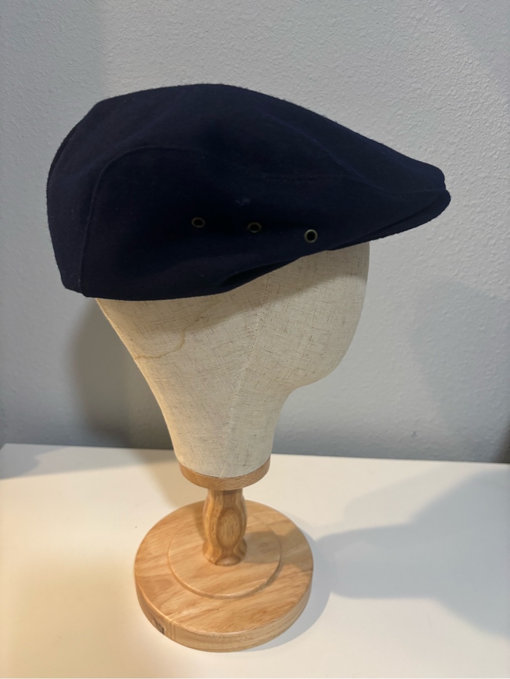 Navy Wool Cap - Men's Classic Flat Cap
